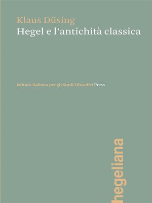 cover image of Hegel e l'antichità classica